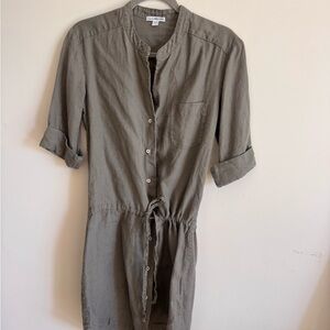James Perse Olive Long Sleeve Dress
